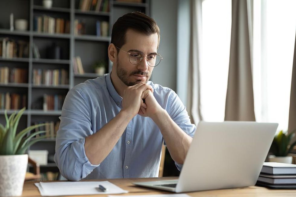 Man experiences job burnout