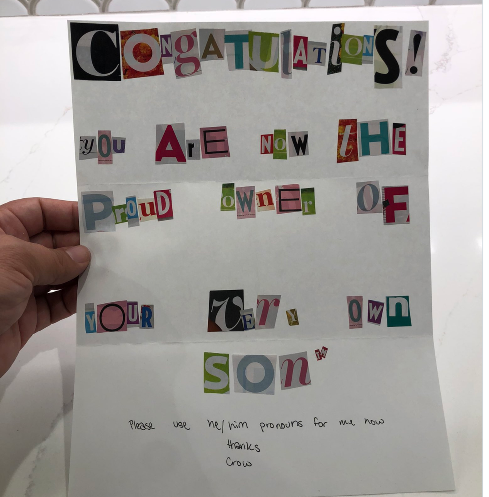 Mom shares her wholesome and hilarious response to son’s letter coming out as transgender