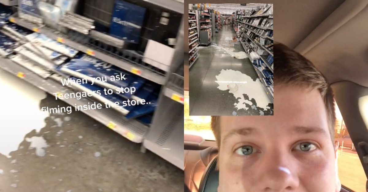 Walmart Worker Fed Up After Teens Trash Aisle When He Asks Them To Stop Filming In Store