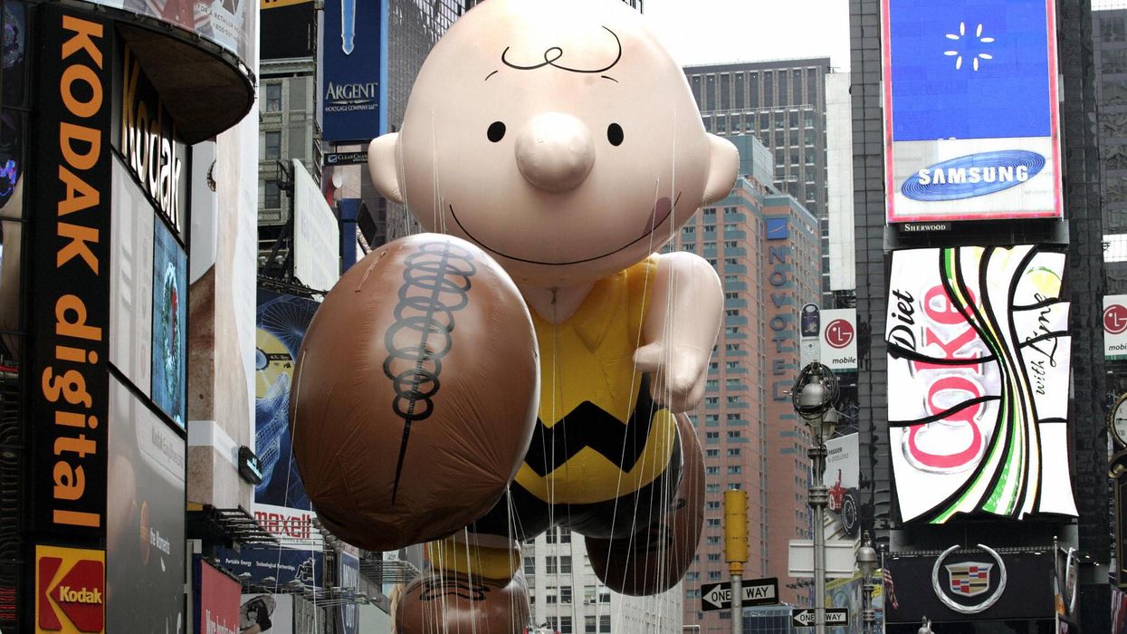 A Charlie Brown float in the Macy's Thanksgiving Day Parade in New York City, NY.