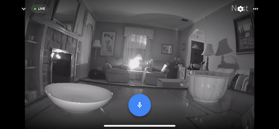 Night Vision video in Google Home app sowing LED lights from other security cameras.