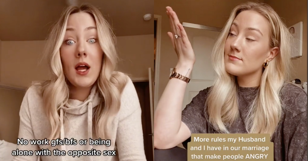 Woman Divides TikTok With Her And Her Husband's Extreme Rules For Their 'Christian Marriage'