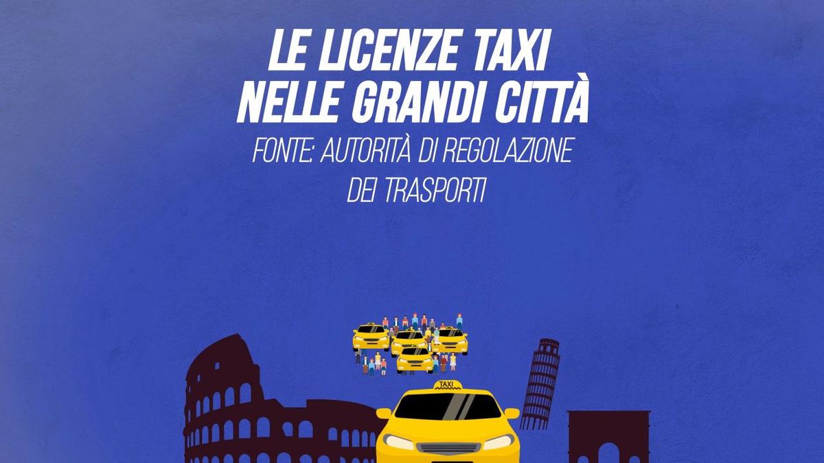 Le licenze taxi nelle grandi città