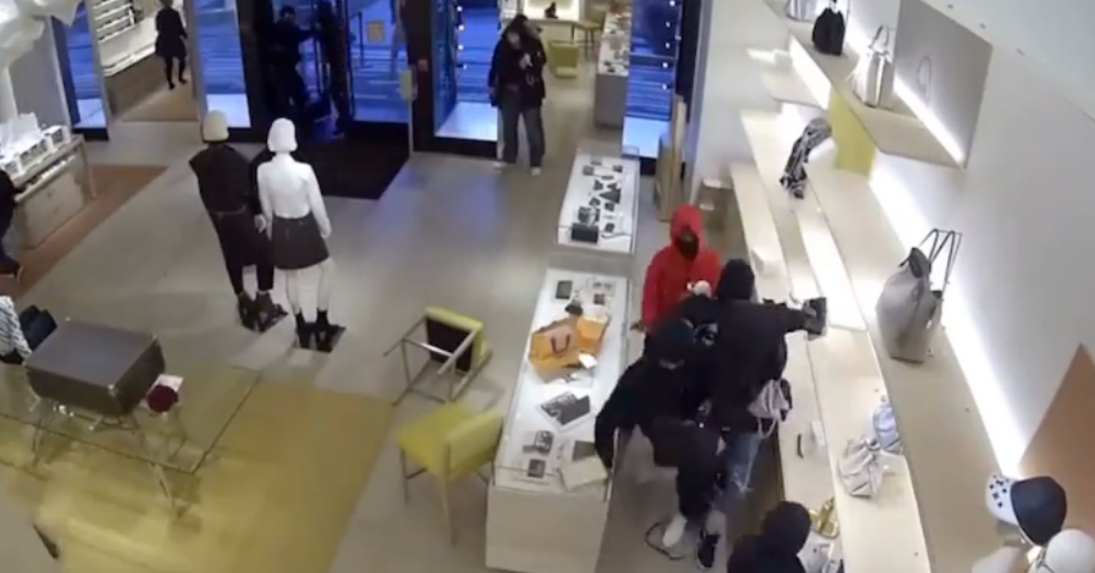 Security Cam Catches 14 People Raiding Chicago-Area Louis Vuitton Store And Stealing $120k Of Merchandise