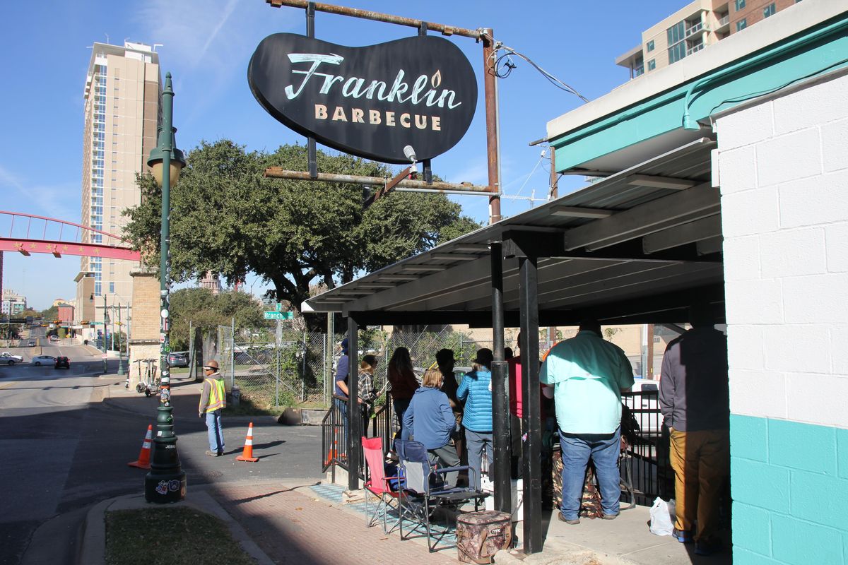 The iconic line is back! Fans wait hours for Franklin Barbecue’s dining room return
