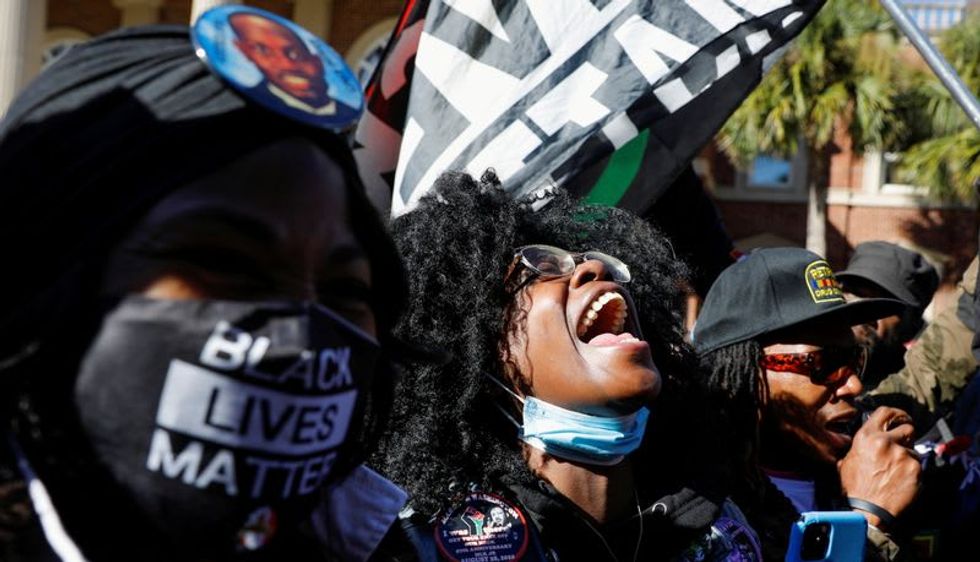 Joy And Relief Lift Arbery's Supporters Outside Georgia Courthouse