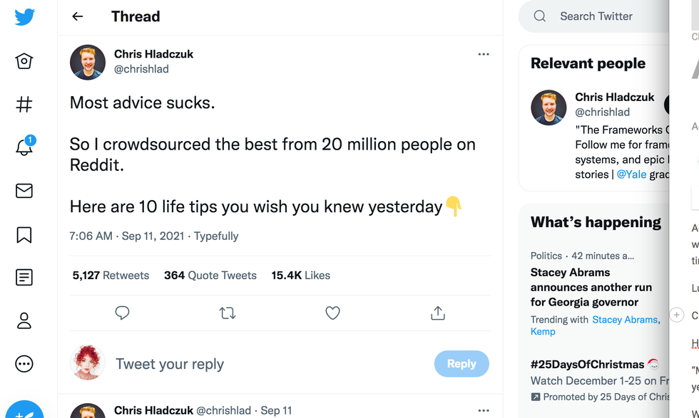 One person has crowdsourced the very best life advice from over 20 million people online