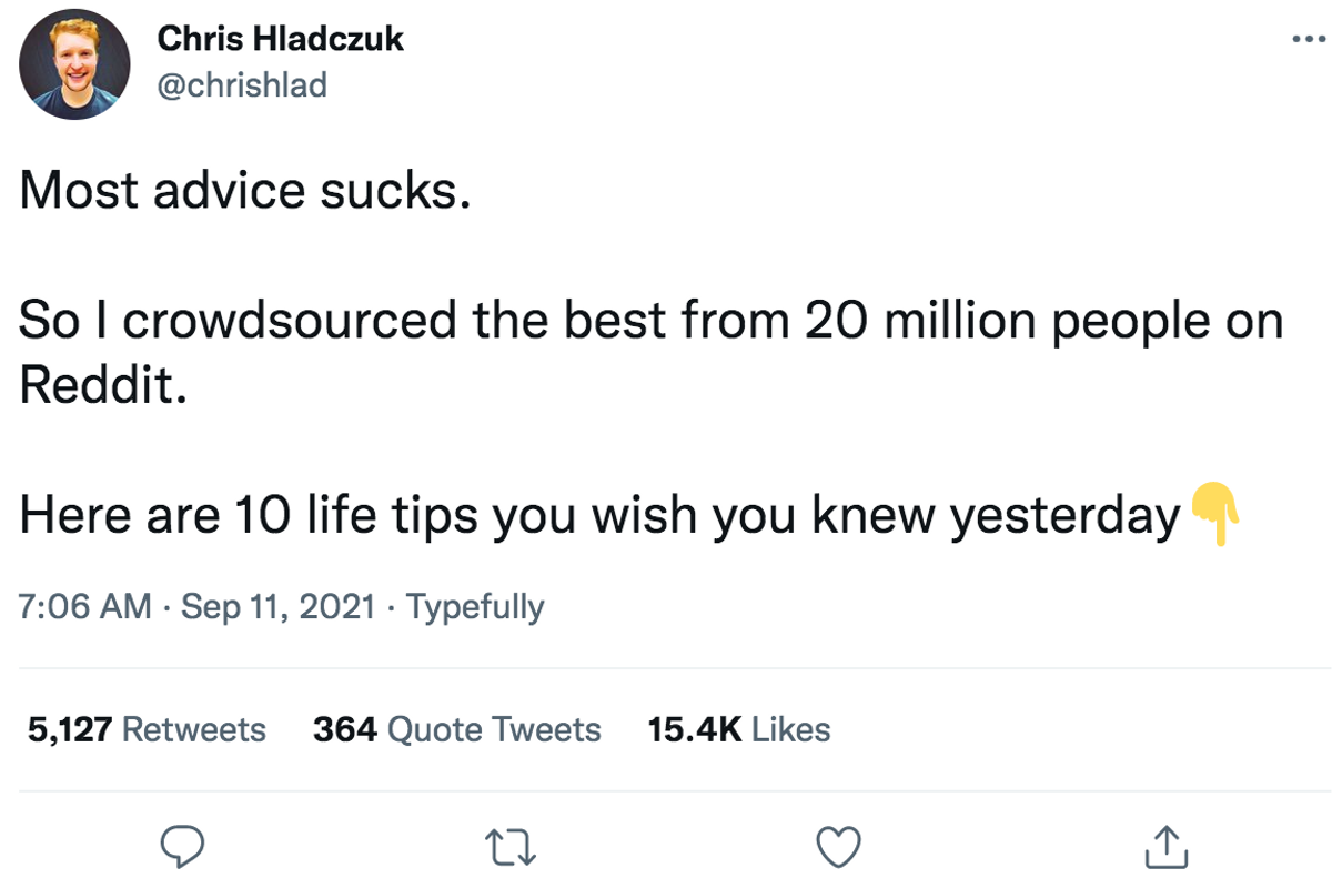 A tweet from X user @chrishlad