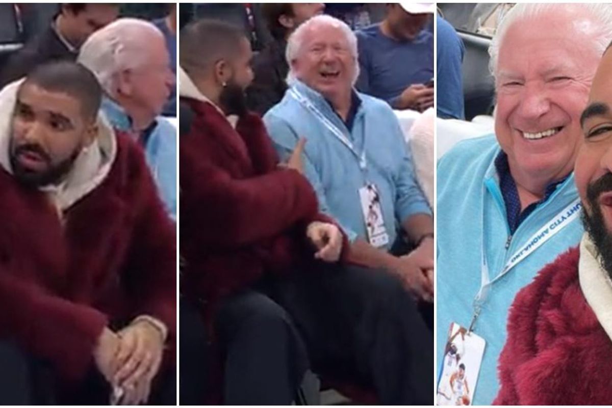 Drake has a great reaction to an older couple who have absolutely no idea who he is