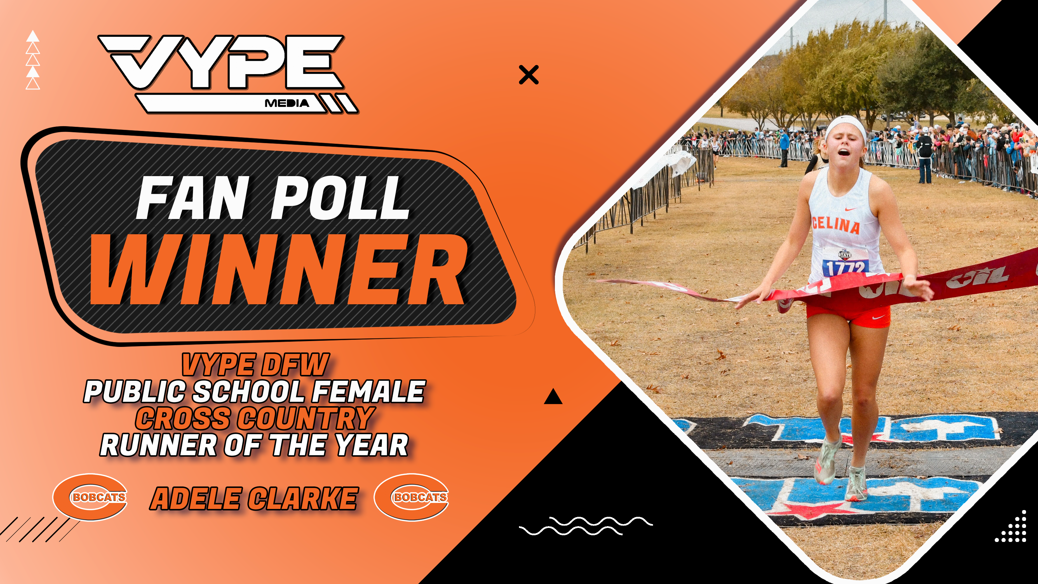 Celina XC runner, Adele Clarke, is VYPE DFW's Public School Female Cross Country Runner of the Year presented by Academy Sports + Outdoors