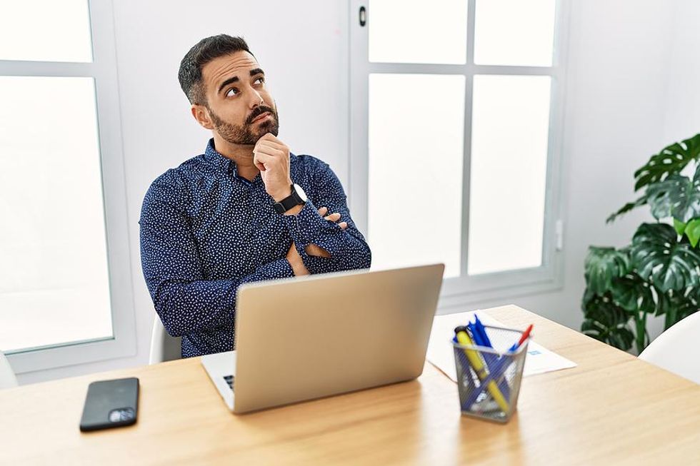 Man thinks about his job search