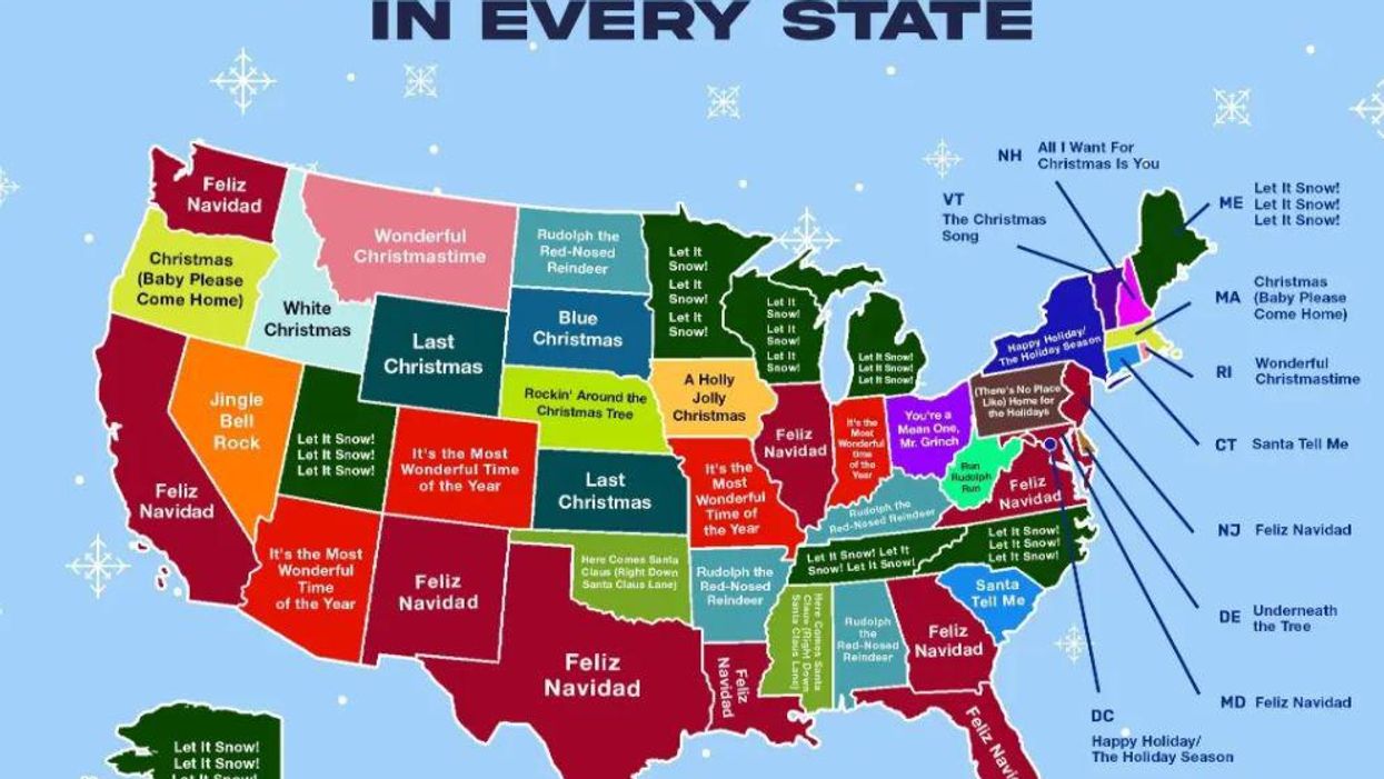 Here's the most popular Christmas song in every state