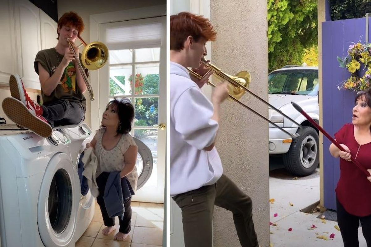 Peet Montzingo hilariously trolls his mom with trombone sound effects -  Upworthy