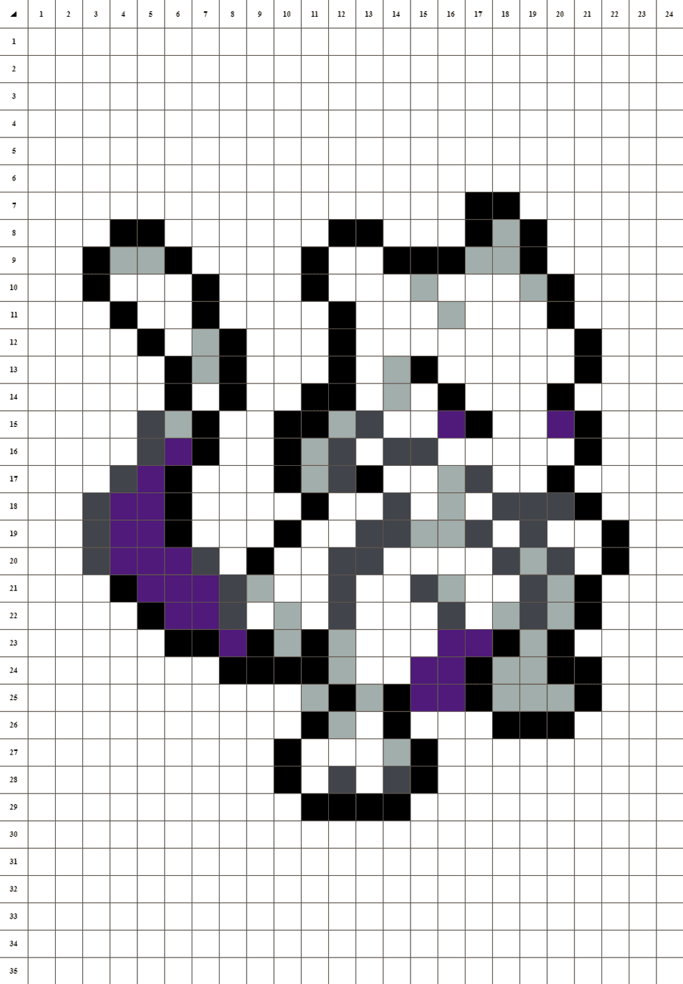 Pokemon Pixel Art Mewtwo Pokemon Pixel Art Mewtwo