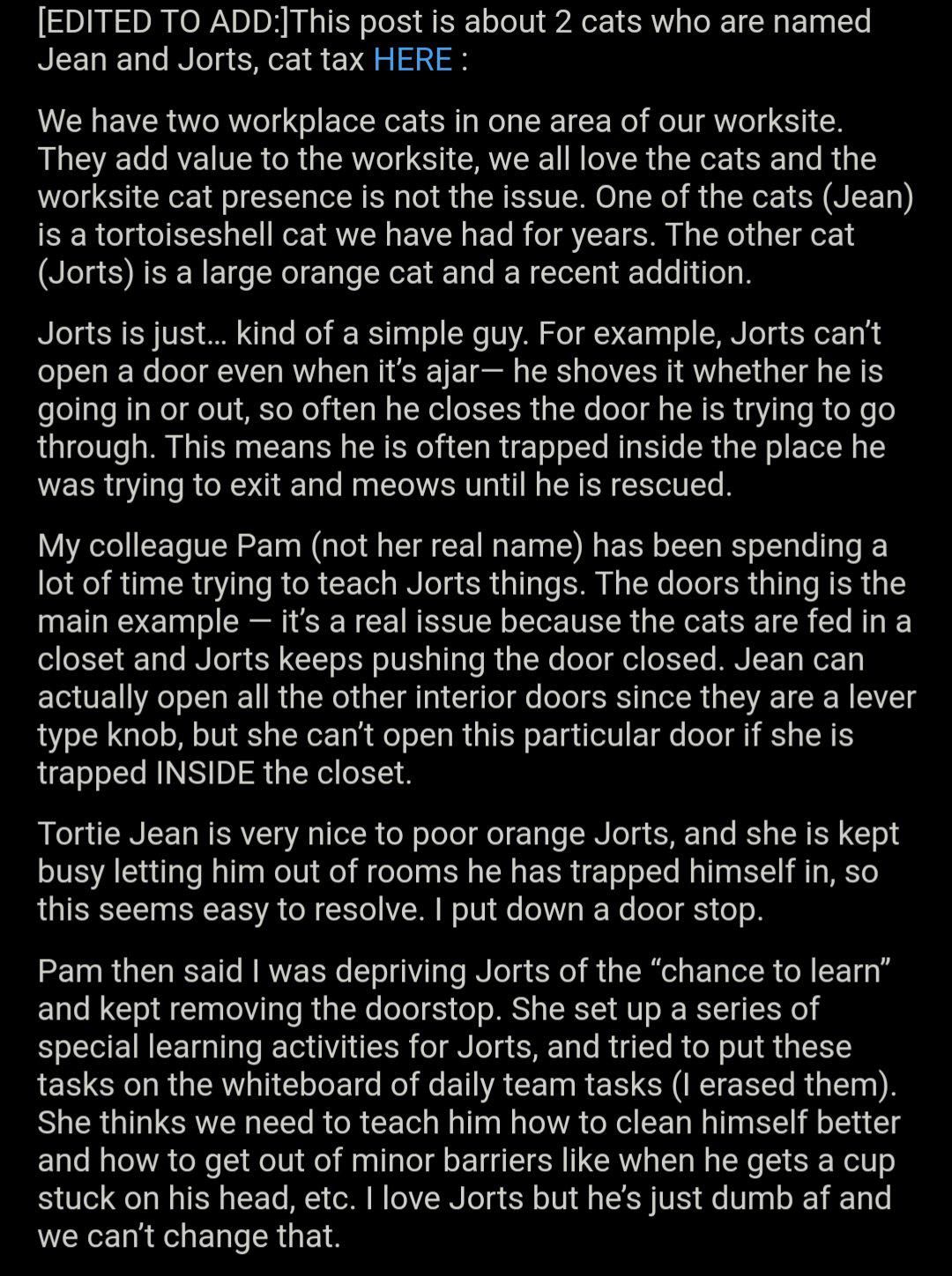 The epic saga of Jean and Jorts and 