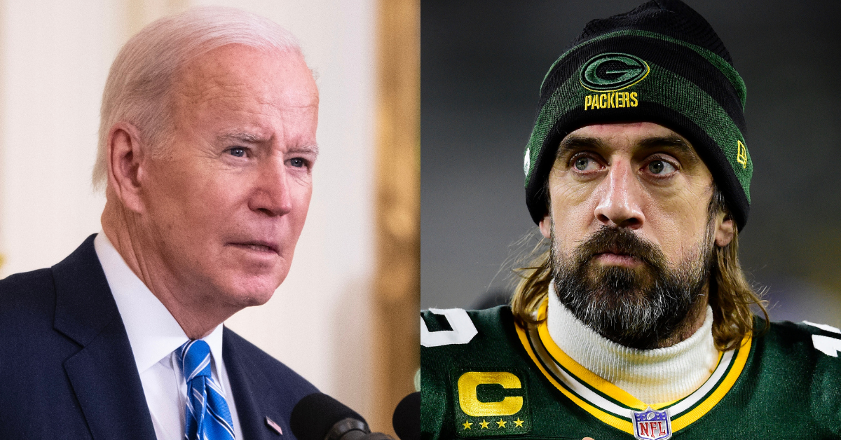 Biden Gives Woman A Blunt Message For Aaron Rodgers After Noticing Her Green Bay Packers Jacket