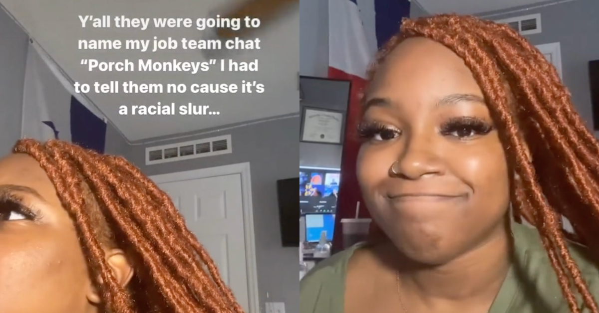 Black Woman Stunned After One Of Her Coworkers Suggests A Racial Slur As Their Team Name