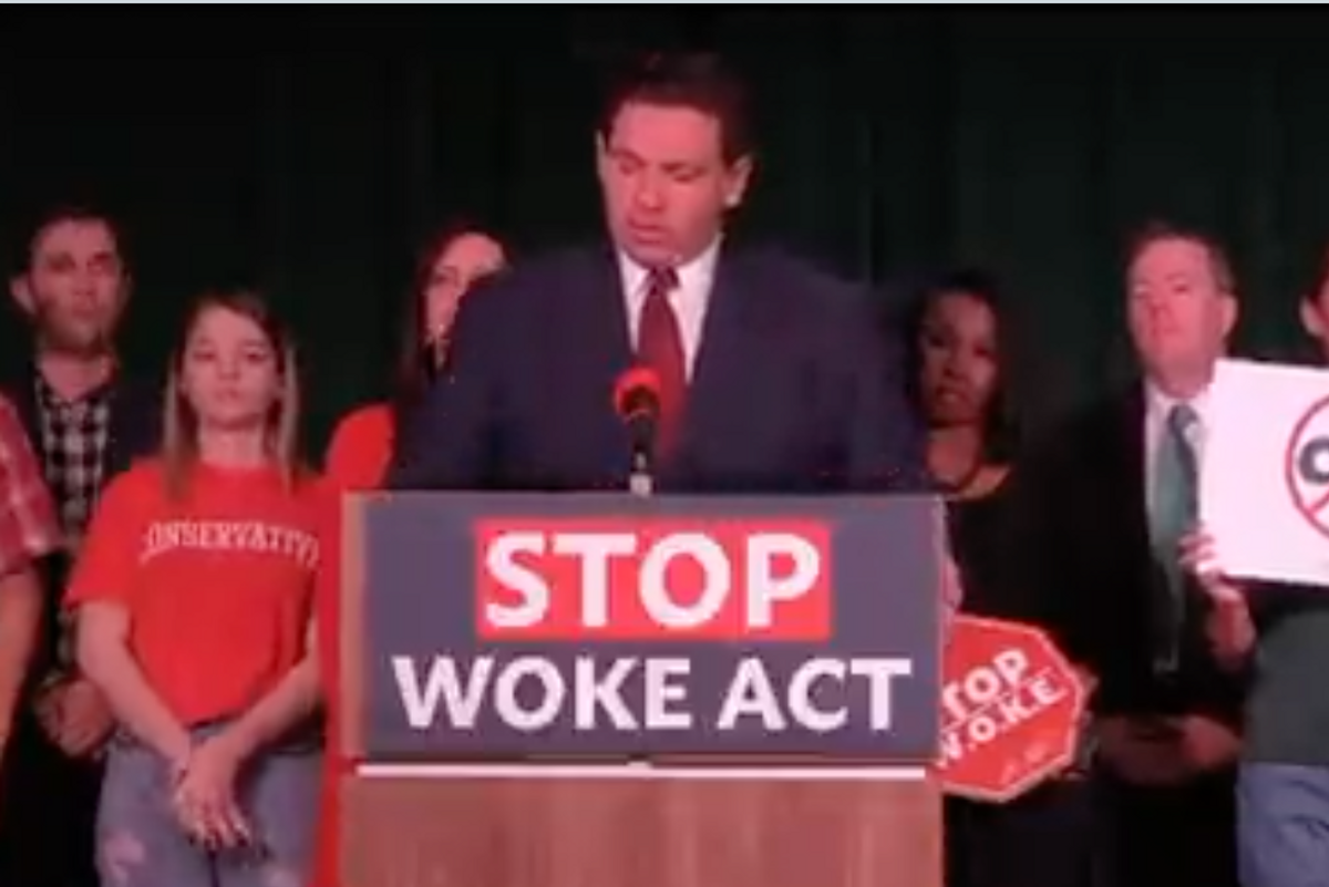 Florida Gov. Ron DeSantis Panders To MAGA Mob With ‘Stop W.O.K.E. Act’
