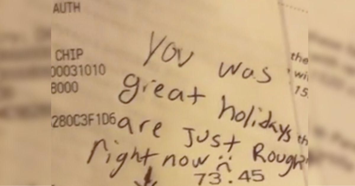 Applebee's Server Calls Out Customer For Leaving Low Tip Due To The Holidays Being 'Rough'