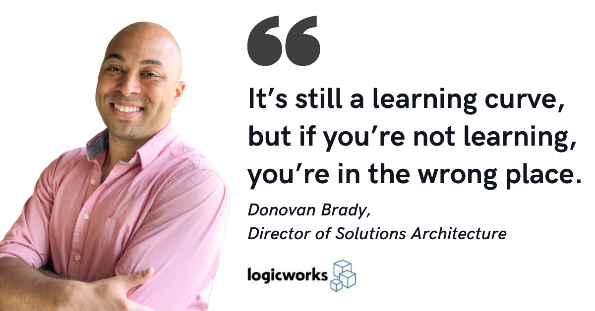 Blog post header with quote from Dovonan Brady, Director of Solutions Architecture at LogicWorks