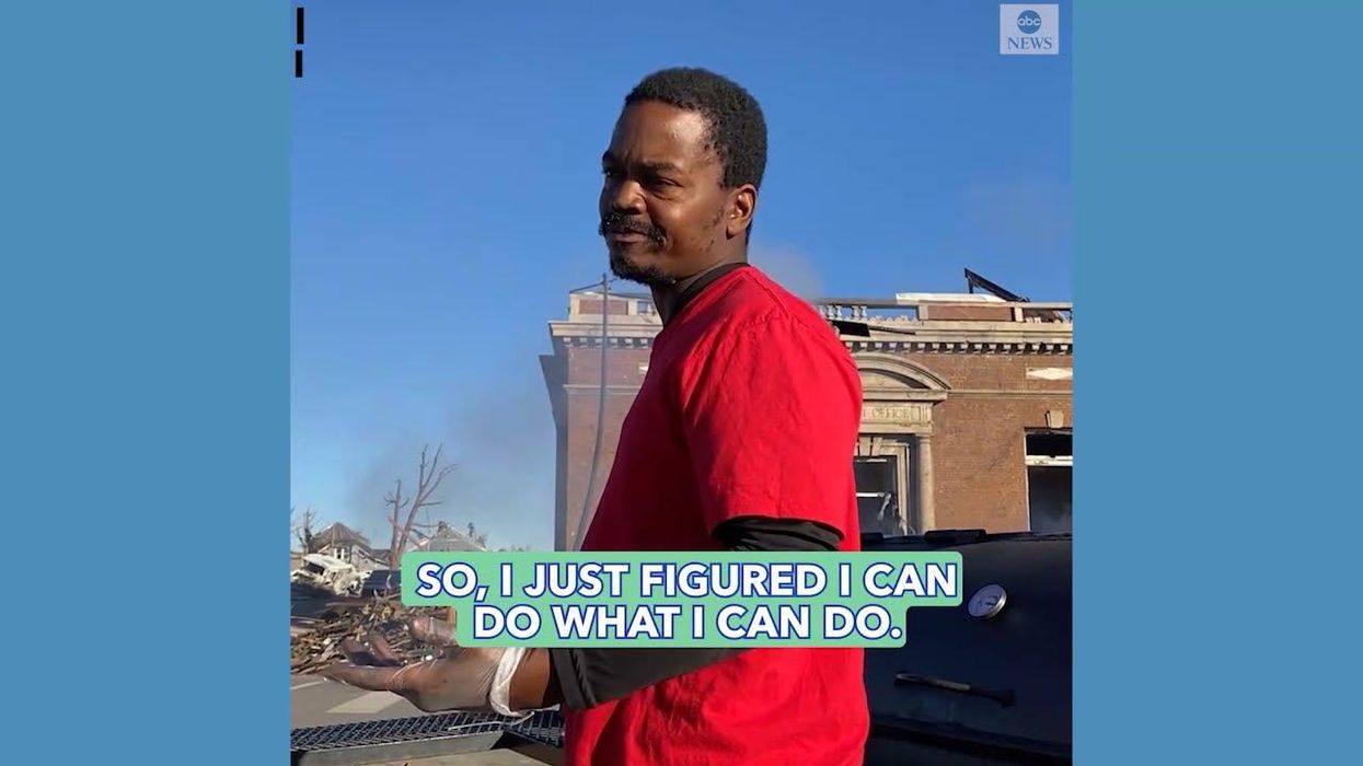 Kentucky man brings his grill and a truck full of food to help feed tornado victims