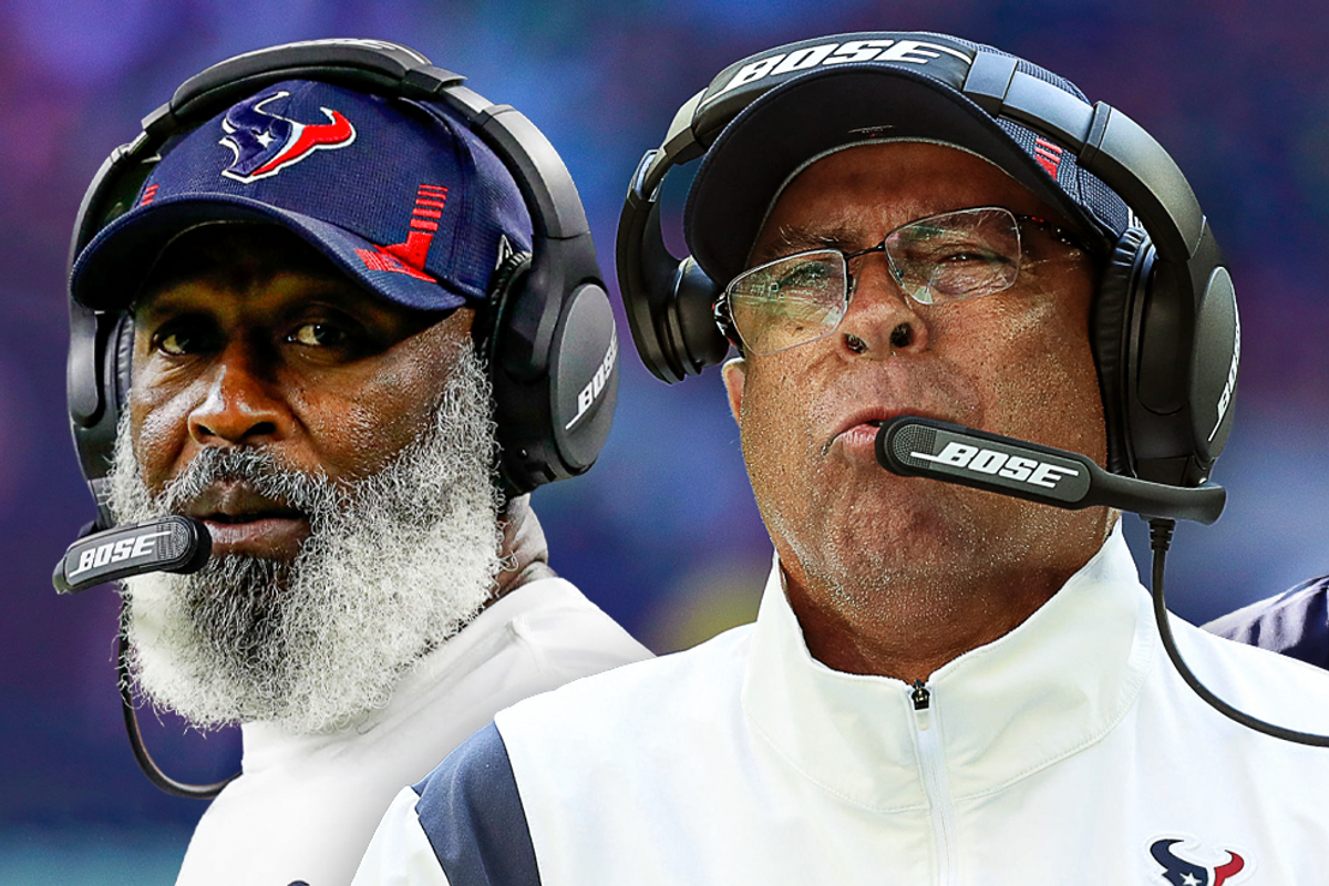 Texans Lovie Smith, David Culley, Tim Kelly