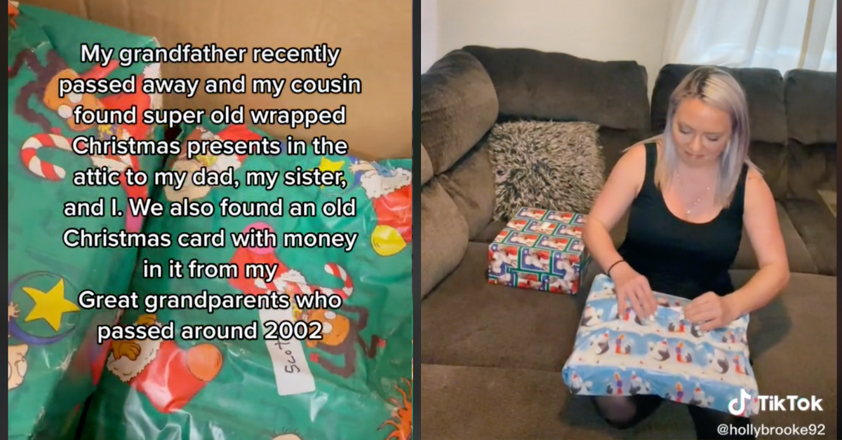 TikToker Stunned To Find Old, Wrapped Christmas Presents For Family In Late Grandparents' Attic