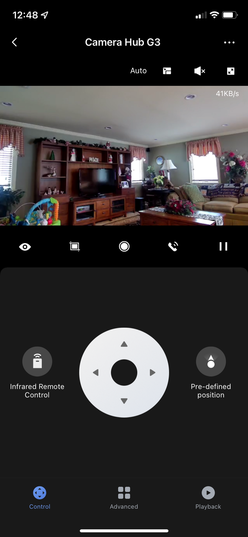 Photo of home screen in Aqara app for camera