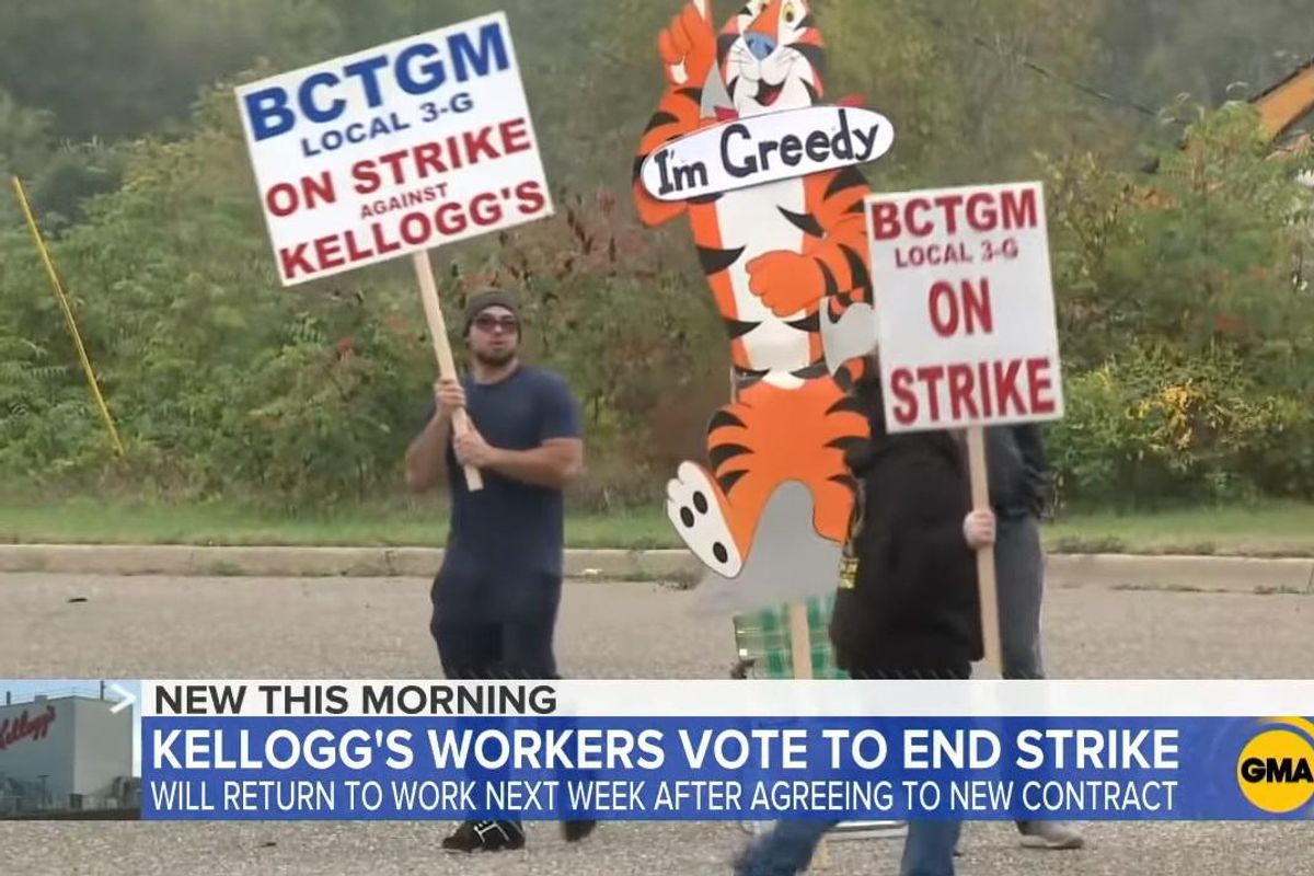 Union Wins Kellogg's Strike, No Scabs In Your  Cornflakes!