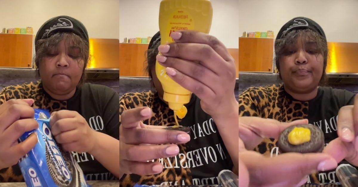 TikTok Convinced Lizzo To Try Putting Mustard On An Oreo Cookie—And Her Reaction Is Priceless