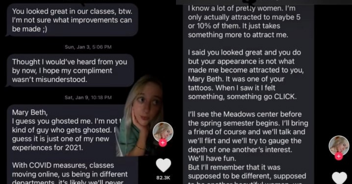 TikToker Weirded Out By 'Real Poet' Classmate's Increasingly Unhinged Messages To Her
