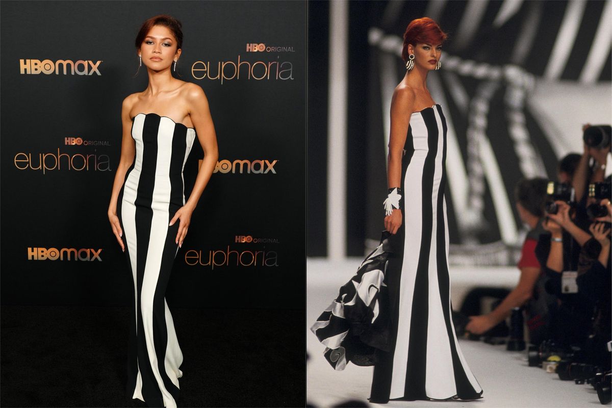 Handel musiker tapperhed Zendaya in a Vintage Valentino Dress for "Euphoria" Premiere - PAPER  Magazine