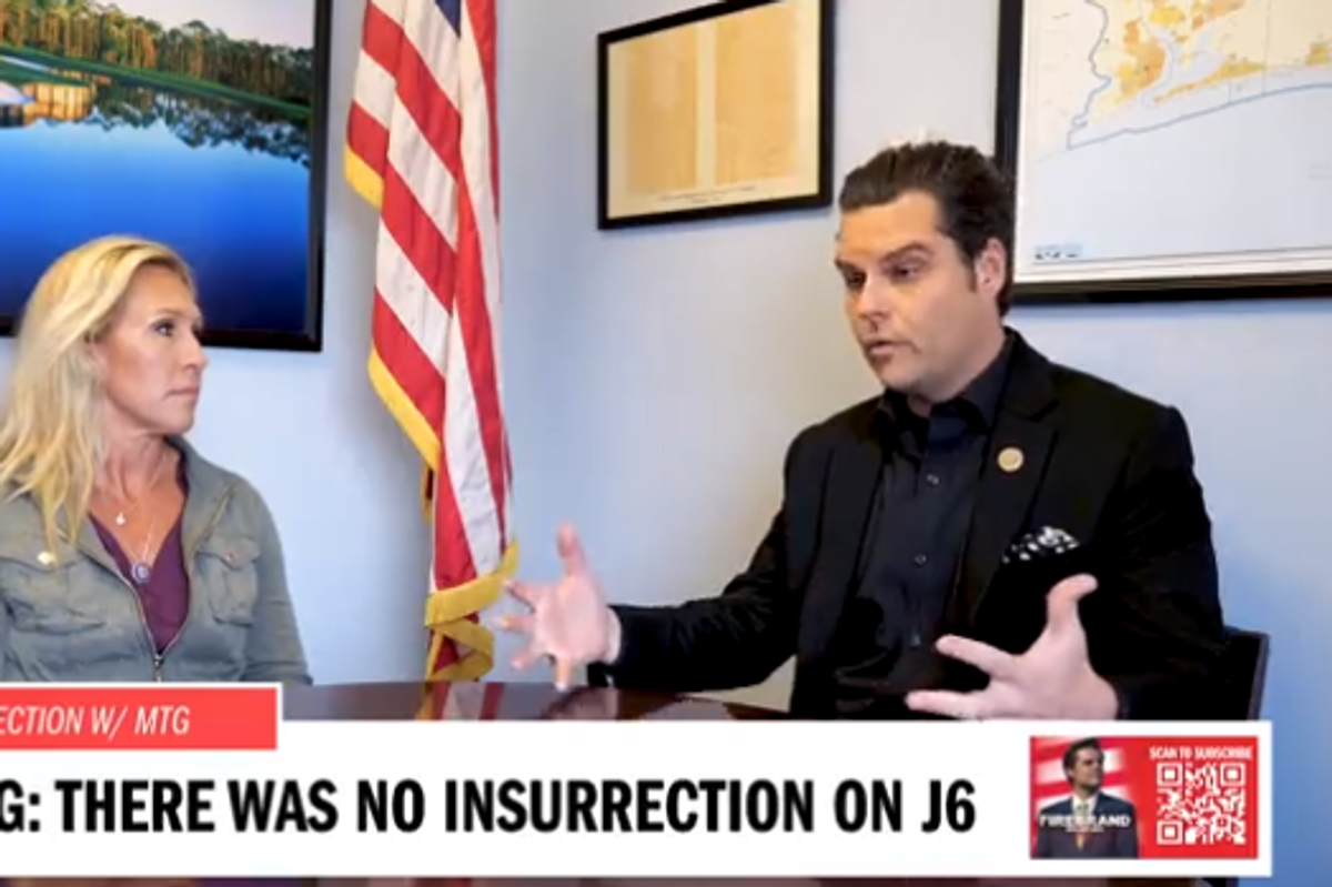 Matt Gaetz And Marjorie Taylor Greene Sick Of Being Booby Trapped And Blood Libeled
