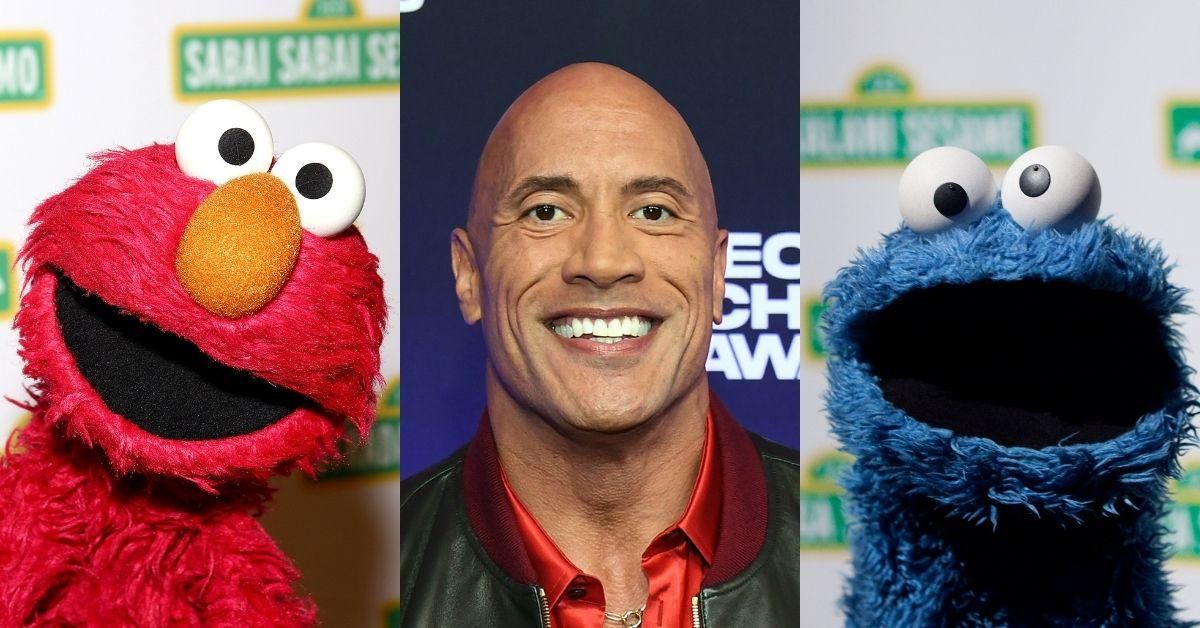 The Rock Just Weighed In On Elmo's Feud With Pet Rock By Threatening To Kick Cookie Monster's A**