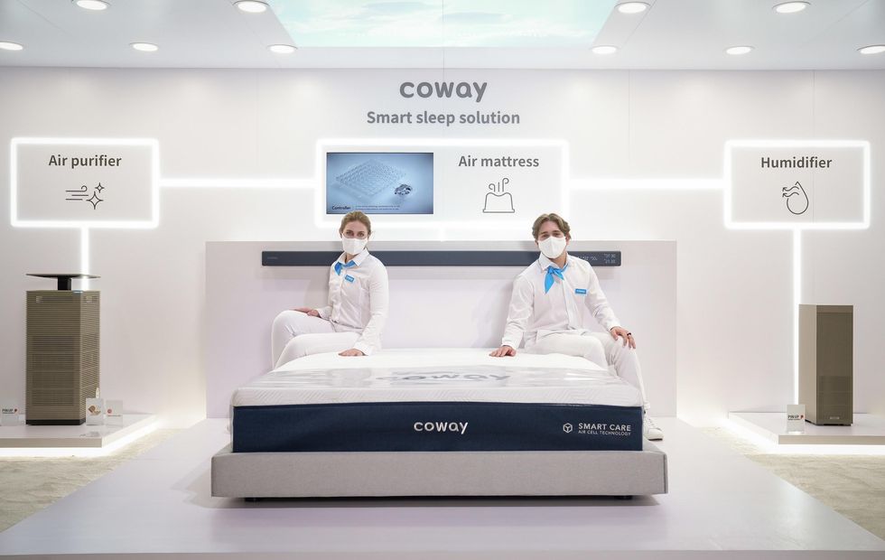 Photo from Coway's CES booth for Smart Sleep Solution