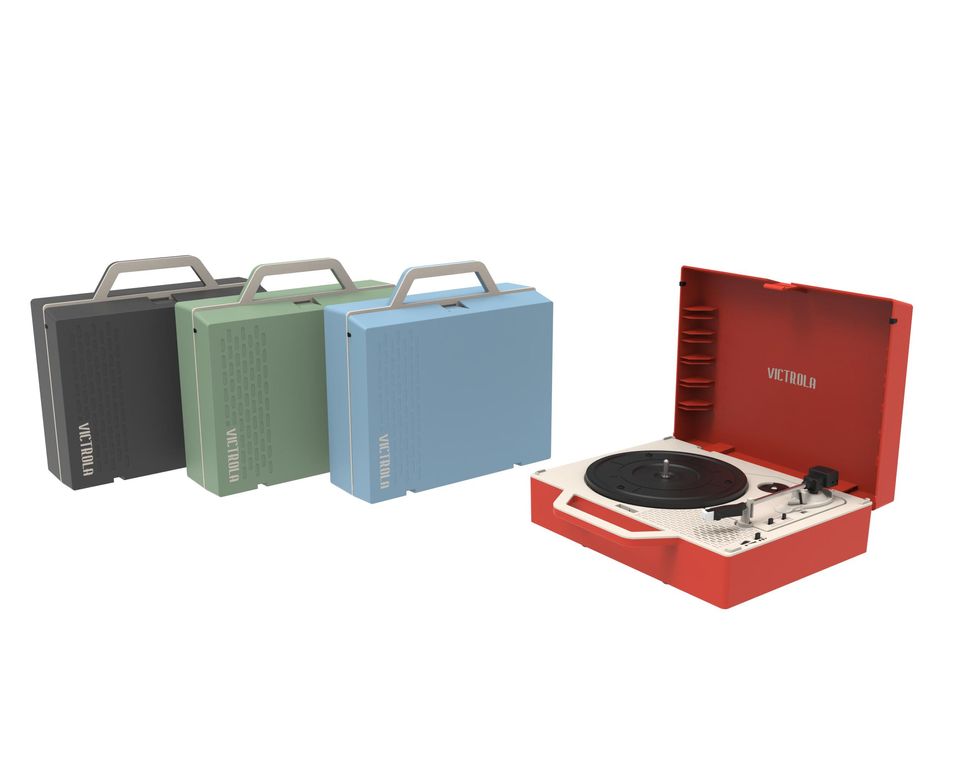 Photo of Victrola Re-Spin product line of portable turntables