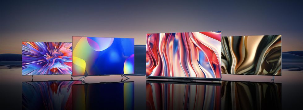product shot of new hisense smart TVs at CES 2022