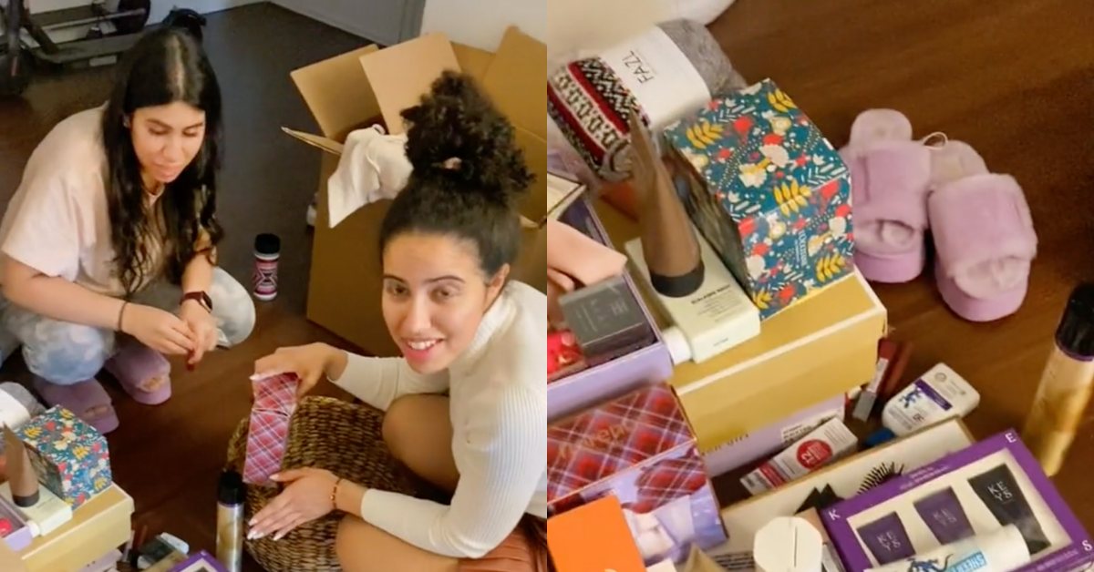 Women Stunned To Find Box Of Beauty Products Worth Over $1,000 In Influencer Neighbor's Trash