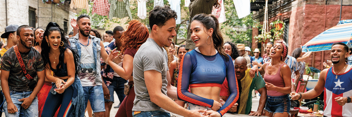 man and woman dancing from In the Heights movie