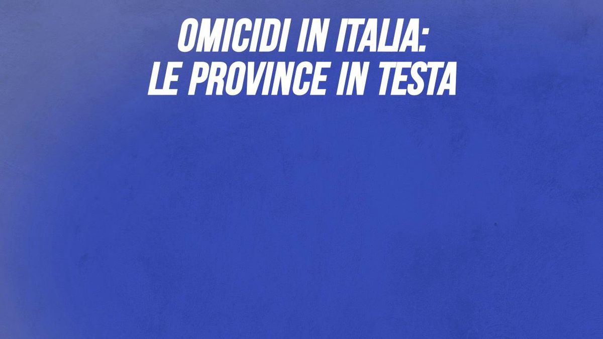 Omicidi in Italia: le province in testa