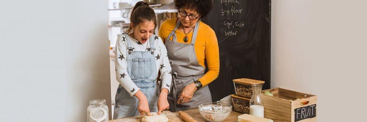 two women baking