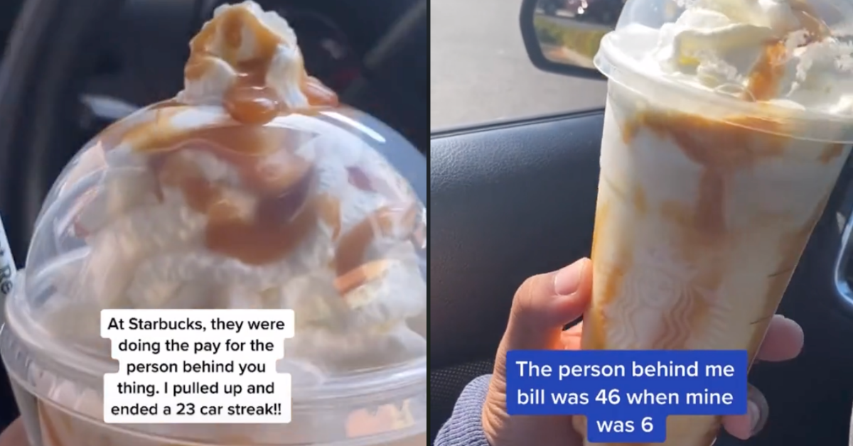 Starbucks Customer Balks After He's Expected To Pay Pricey Bill For Car Behind Him To Continue 'Pay It Forward' Streak