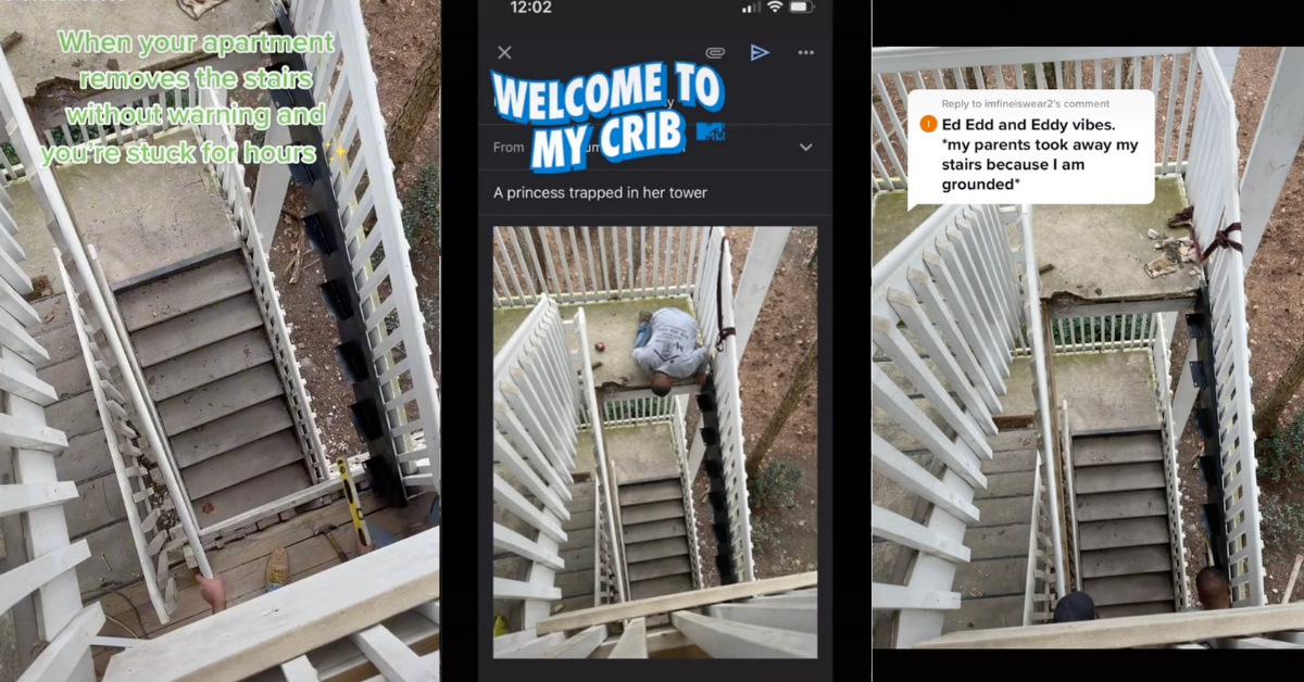 Woman Stunned To Discover Her Apartment Stairs Are Suddenly Missing Due To Construction