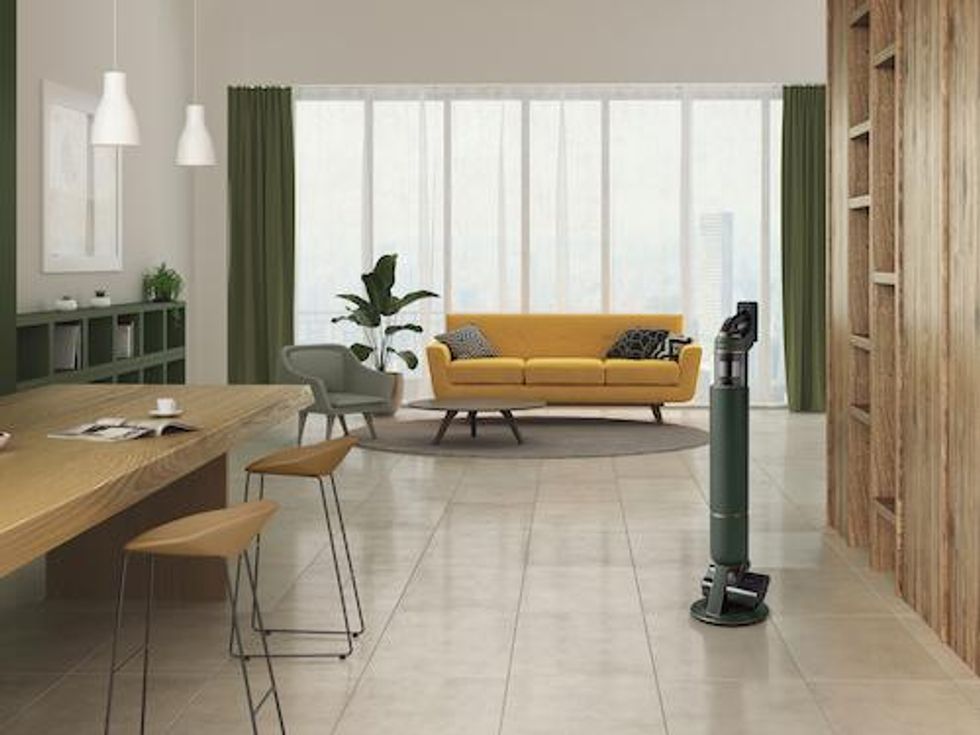 Photo of Samsung Bespoke Jet cordless stick vacuum in a room