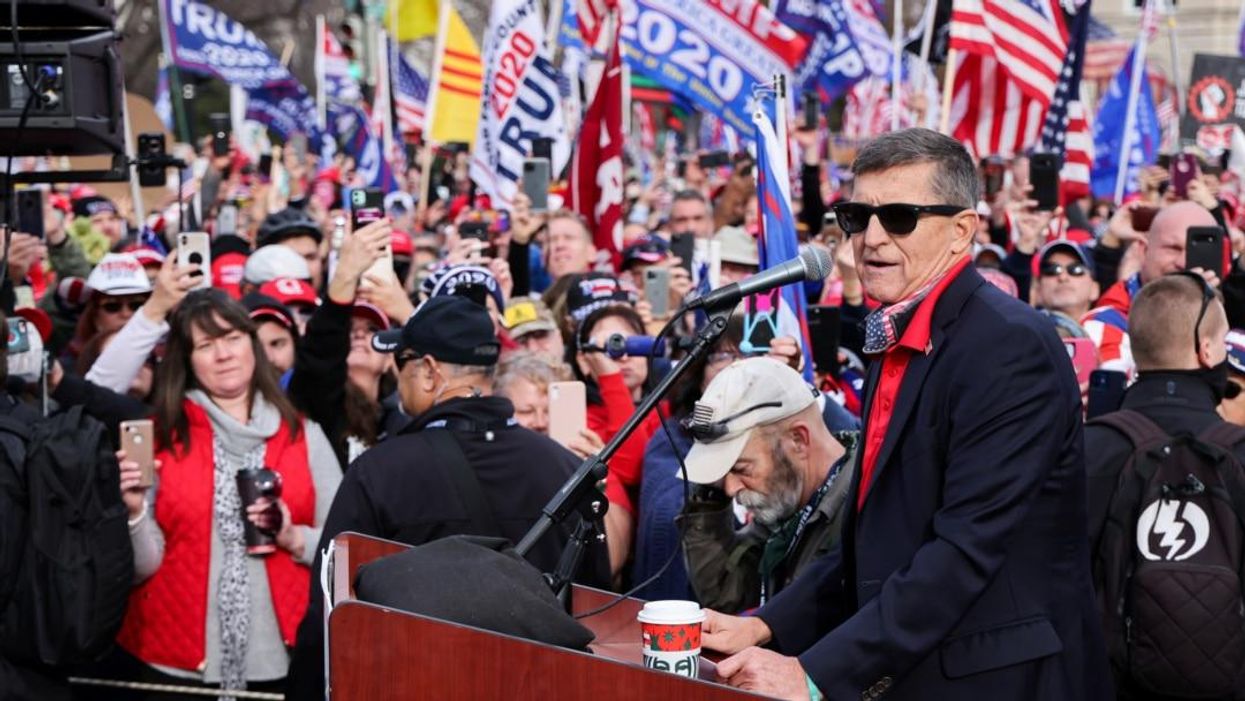 Mike Flynn Speaks At Trump Rally