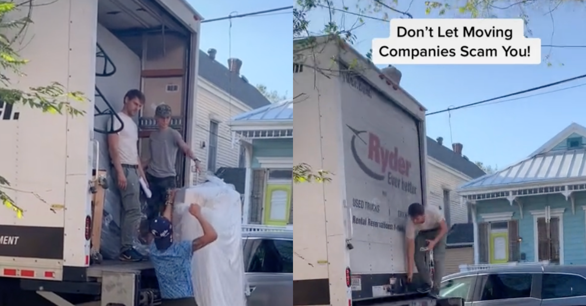 TikToker Calls Out Mover After He Tries To Lock Roommate In The Back Of His Moving Truck