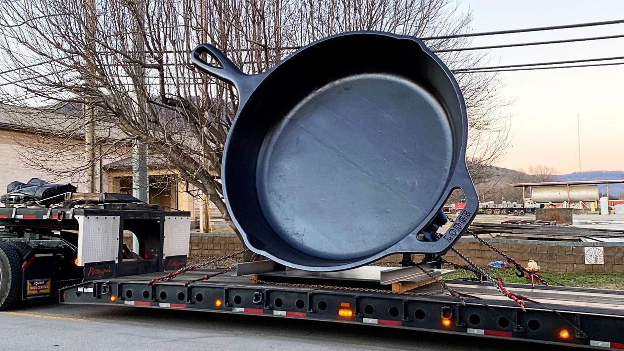World’s Largest Cast-Iron Skillet spotted on its way to Lodge factory and new museum