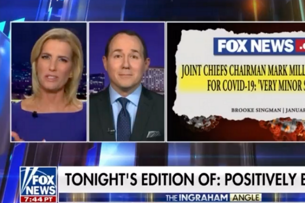 Ingraham's Brother Slams Her For Clapping While Announcing Trump-Targeted General Has Tested Positive