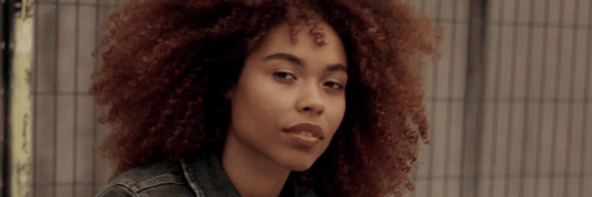 woman smiling