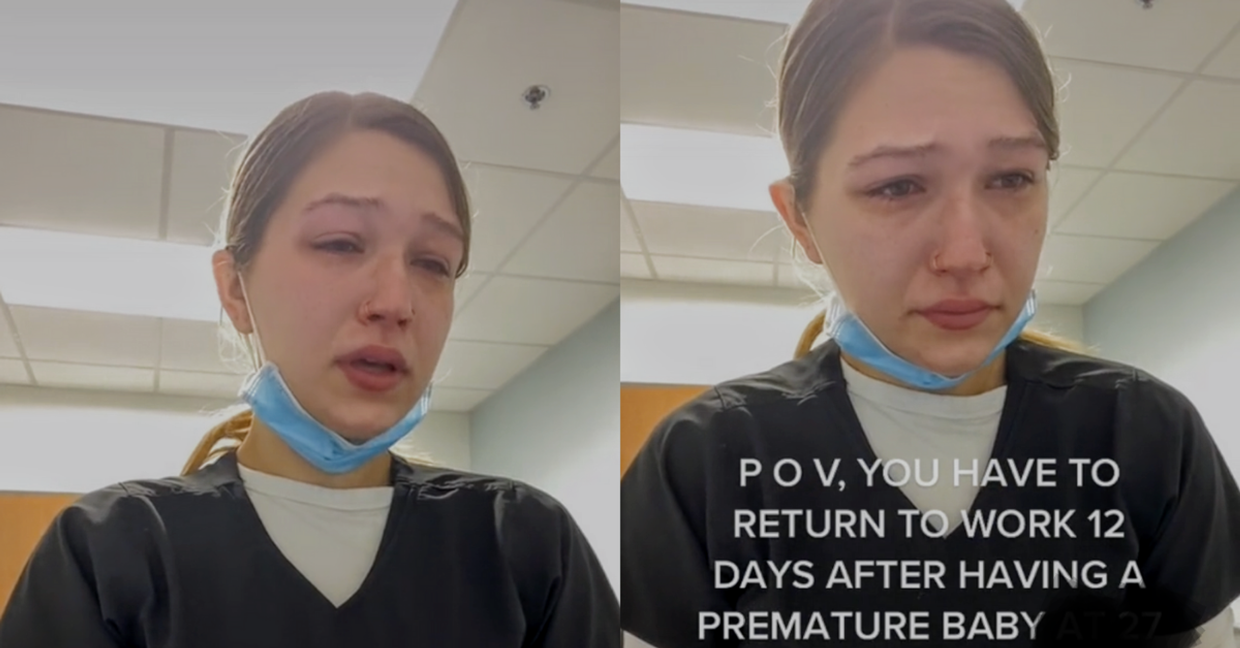 Mom Posts Tearful TikTok After Having To Return To Work 12 Days After Giving Birth To NICU Baby